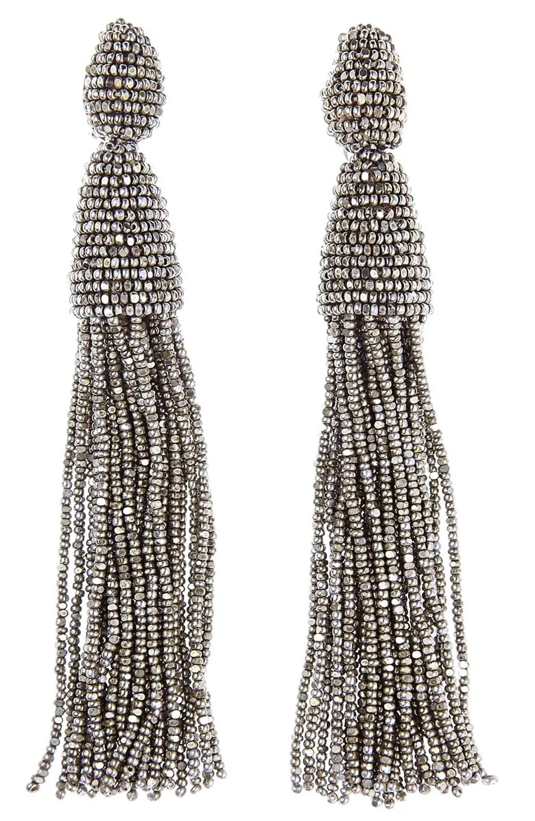 Long Tassel Drop Clip Earrings | Nordstrom