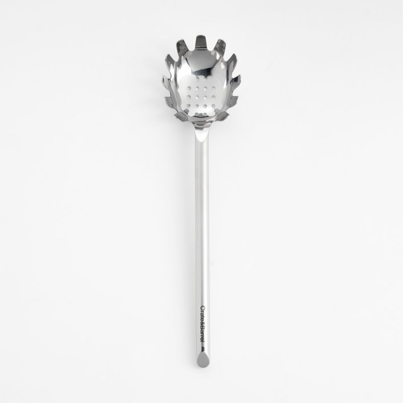 Crate & Barrel Stainless Steel Pasta Spoon + Reviews | Crate & Barrel | Crate & Barrel