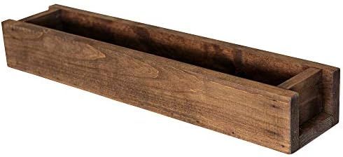 Wood Tray Centerpiece Box 24 Inch | Solid Wood | Modern Farmhouse Decor - Walnut Finish | Amazon (US)