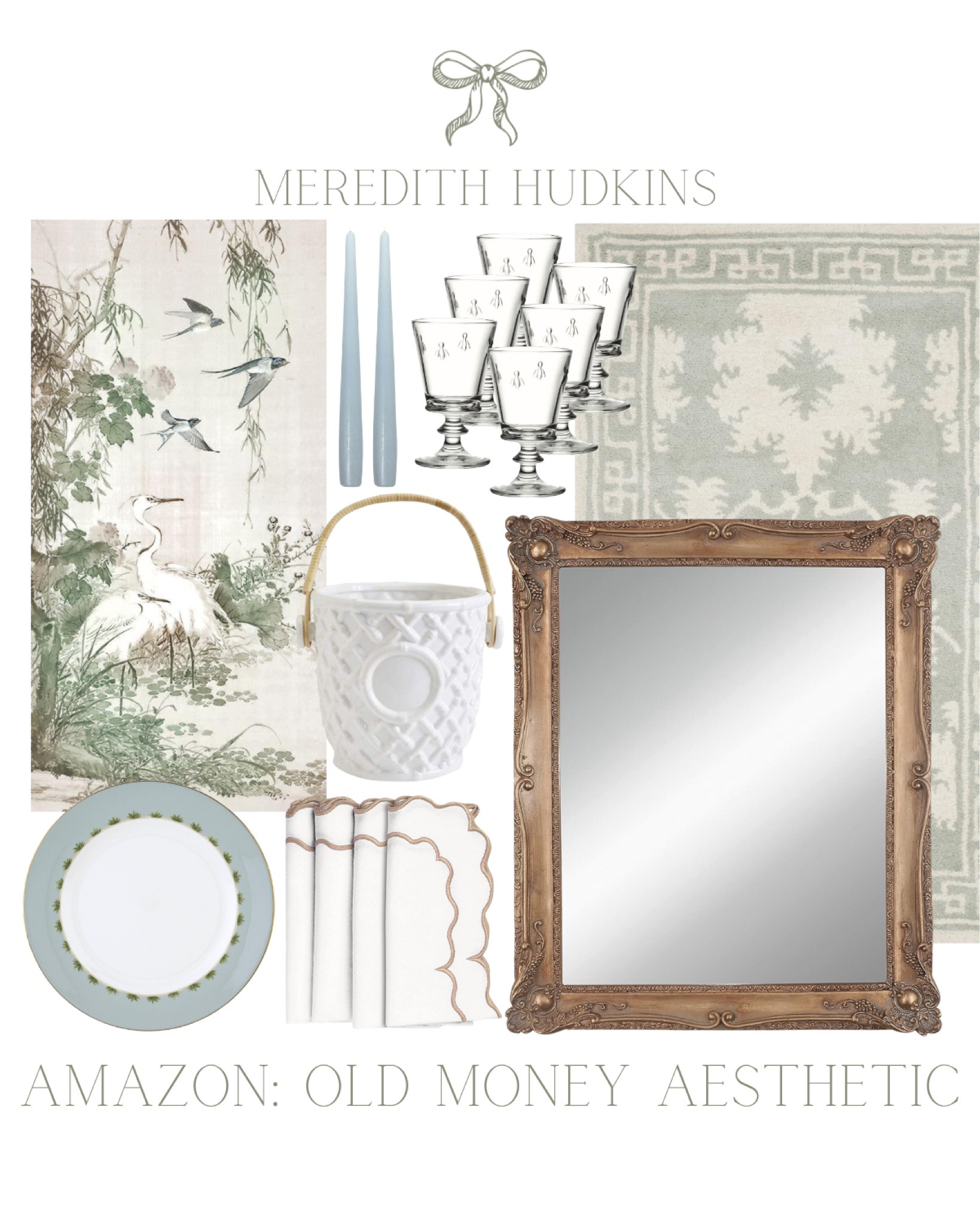 Meredith Hudkins preppy home decor, classic style area, rug, old money, aesthetic, kitchen, dining room, Amazon home living room, entryway bedroom, traditional, home decor, gold mirror, drinking glasses, plates, cloth napkins

#LTKSaleAlert #LTKHome #LTKFindsUnder100