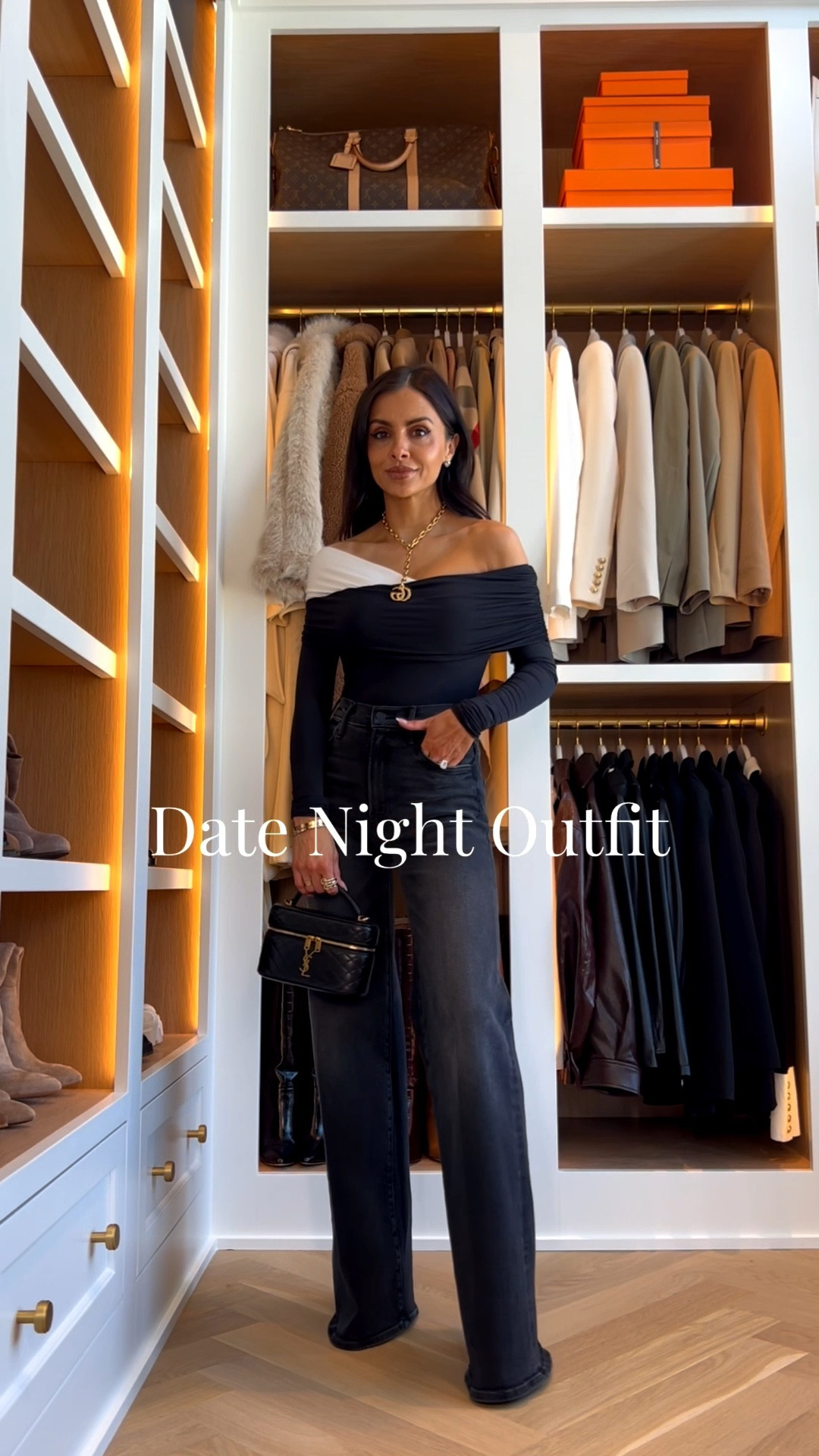 Date night outfit idea 
Revolve bodysuit wearing an XXS
Mother denim wearing a 24 - runs TTS 
Gucci pendant necklace 


#LTKSeasonal #LTKOver40 #LTKValentine