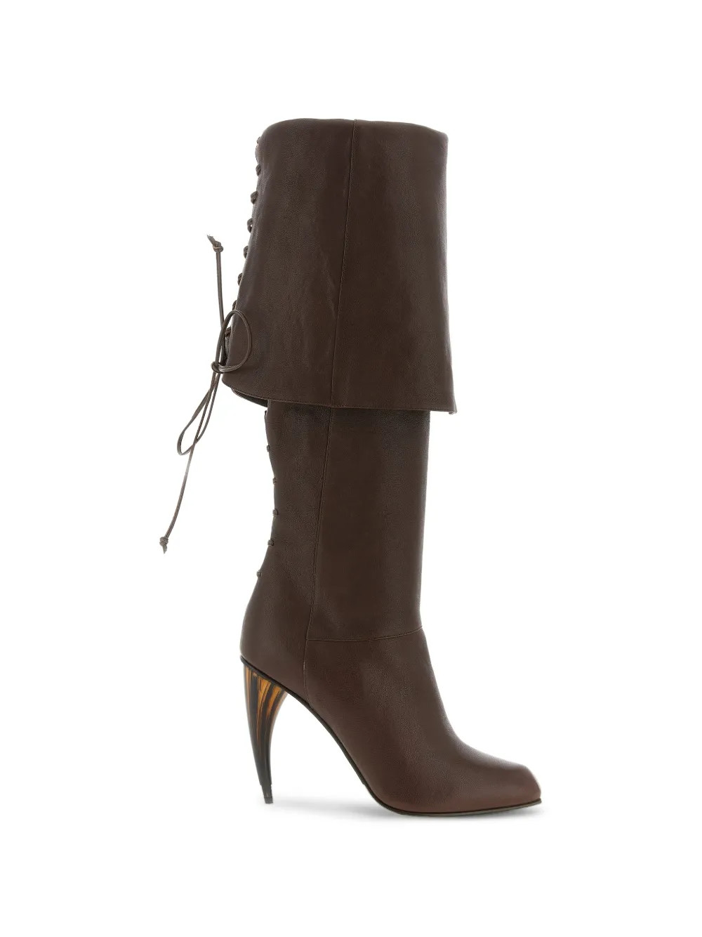 Bota Cano Longo Com Salto Horn | Farfetch (BR)