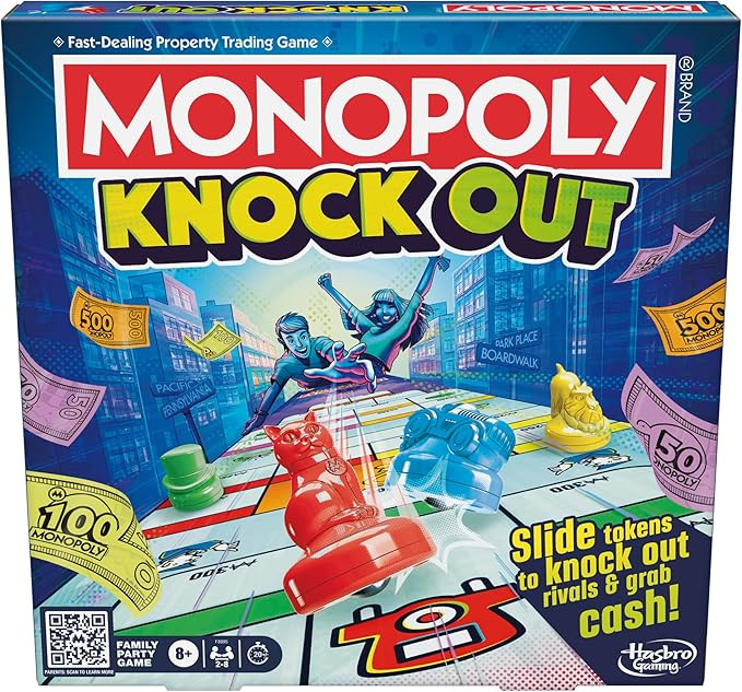 Monopoly Knockout Board Game | 2-8 Players | 20 Mins. Average | Quick-Playing Family Games for Ki... | Amazon (US)