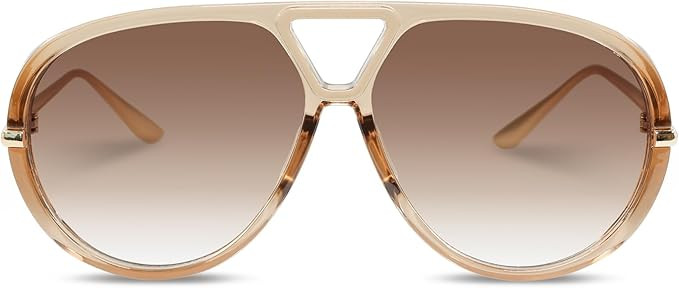 Retro Polarized Aviator Sunglasses for Women Men Oversized Classic 70s Trendy Square Sun Glasses ... | Amazon (US)