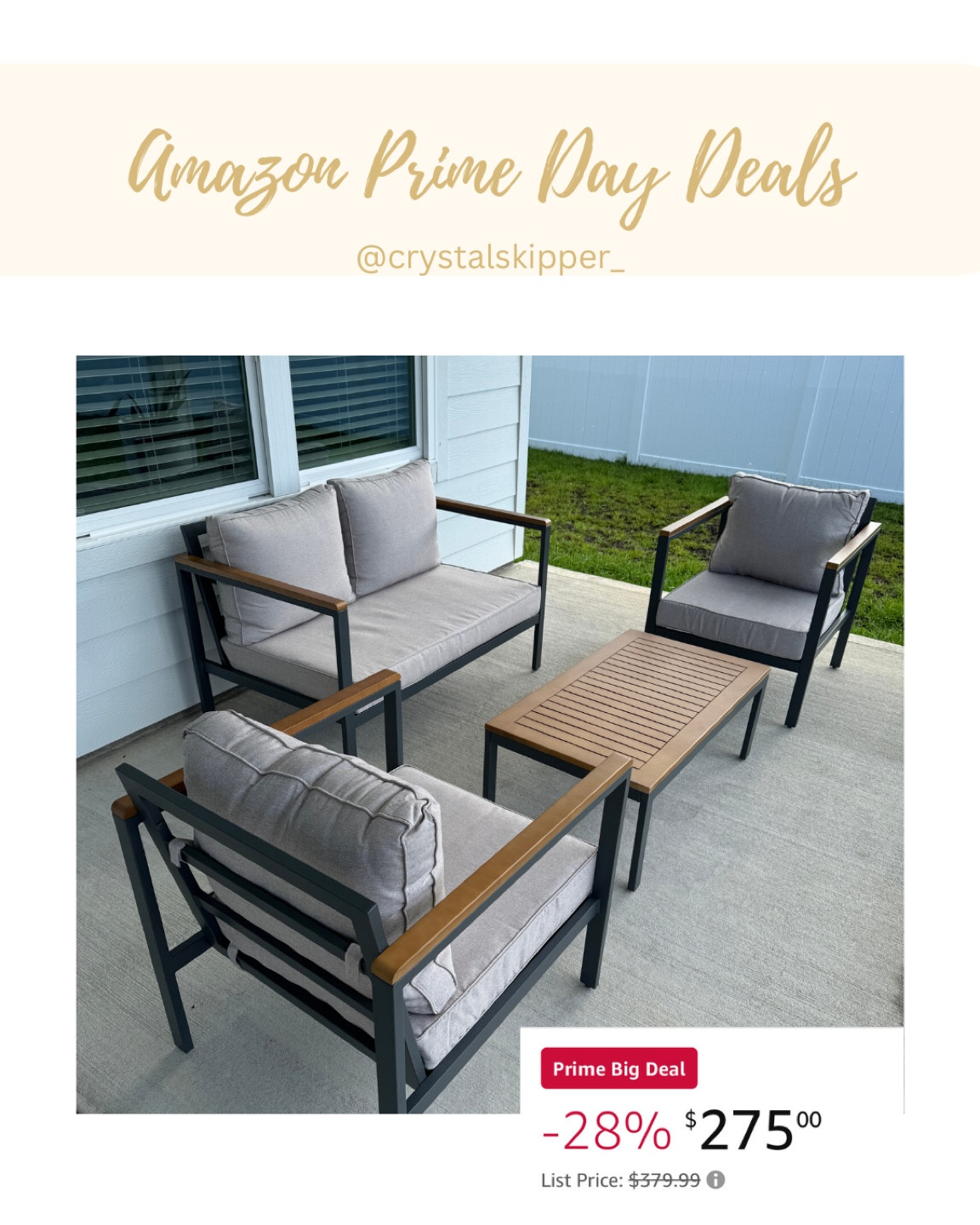 My patio set is on sale for prime day!✨

#amazonprimeday #patioset #amazonfinds

#LTKSaleAlert #LTKHome #LTKxPrimeDay