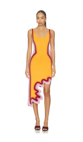 PH5 Aster Reversible Wavy Dress in Tangerine,Pink. - size L | Revolve Clothing (Global)