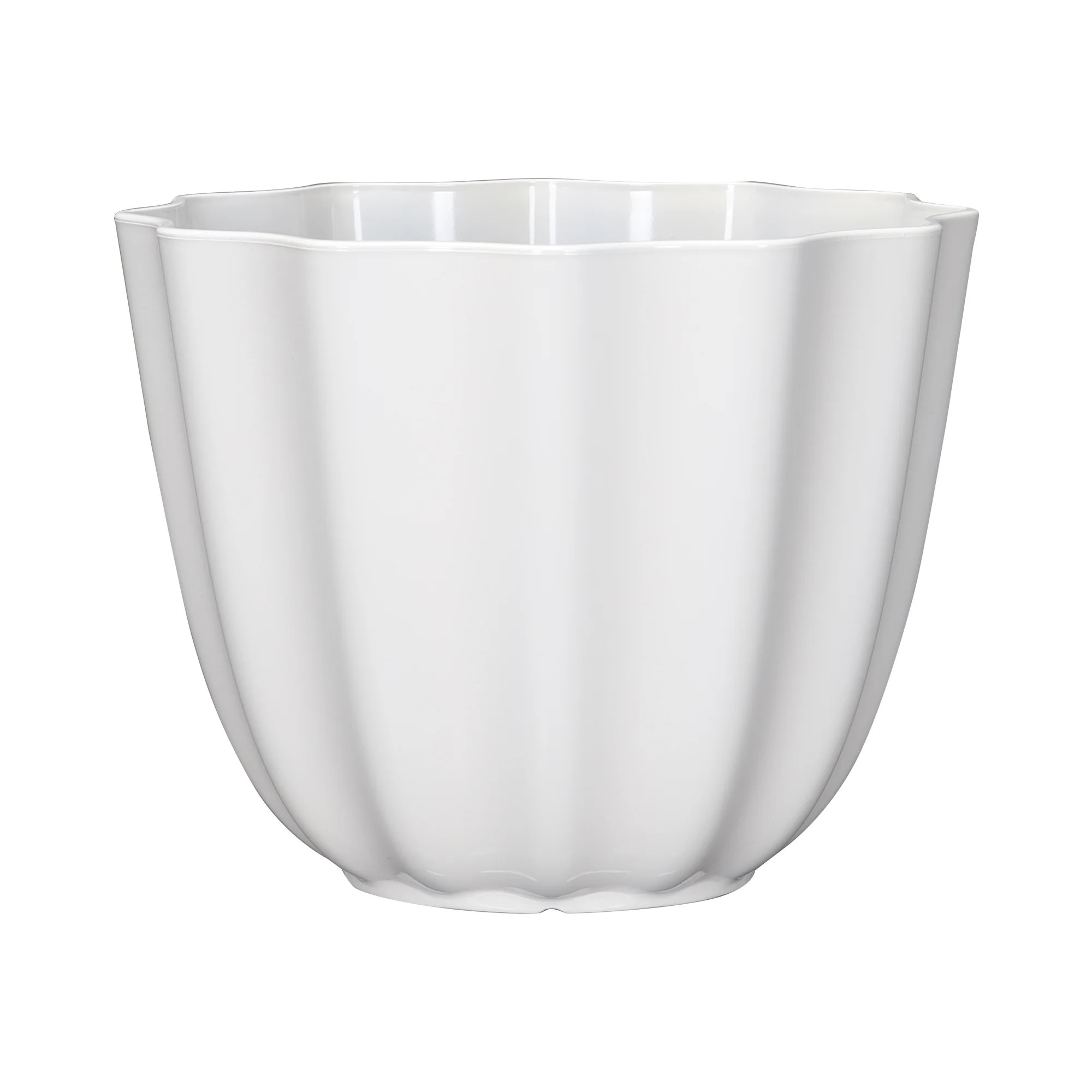 Mainstays 12" D x 9.4" H Poppy Cream Recycled Resin Planter | Walmart (US)