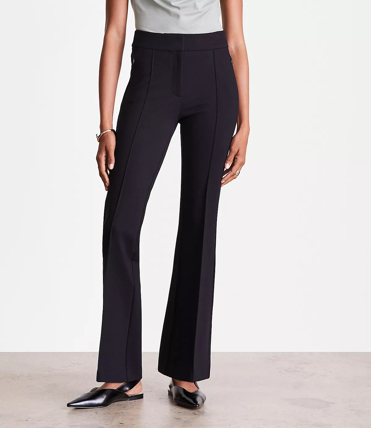 LOFT Versa Ponte Deluxe Flare Pants | LOFT