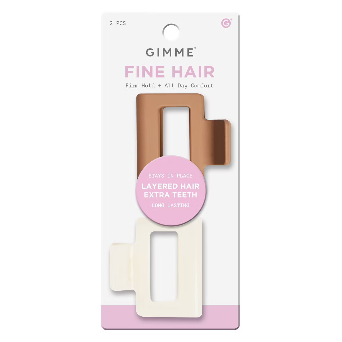 Gimme Beauty Claw Clip - Brown/Cream - 2pc | Target