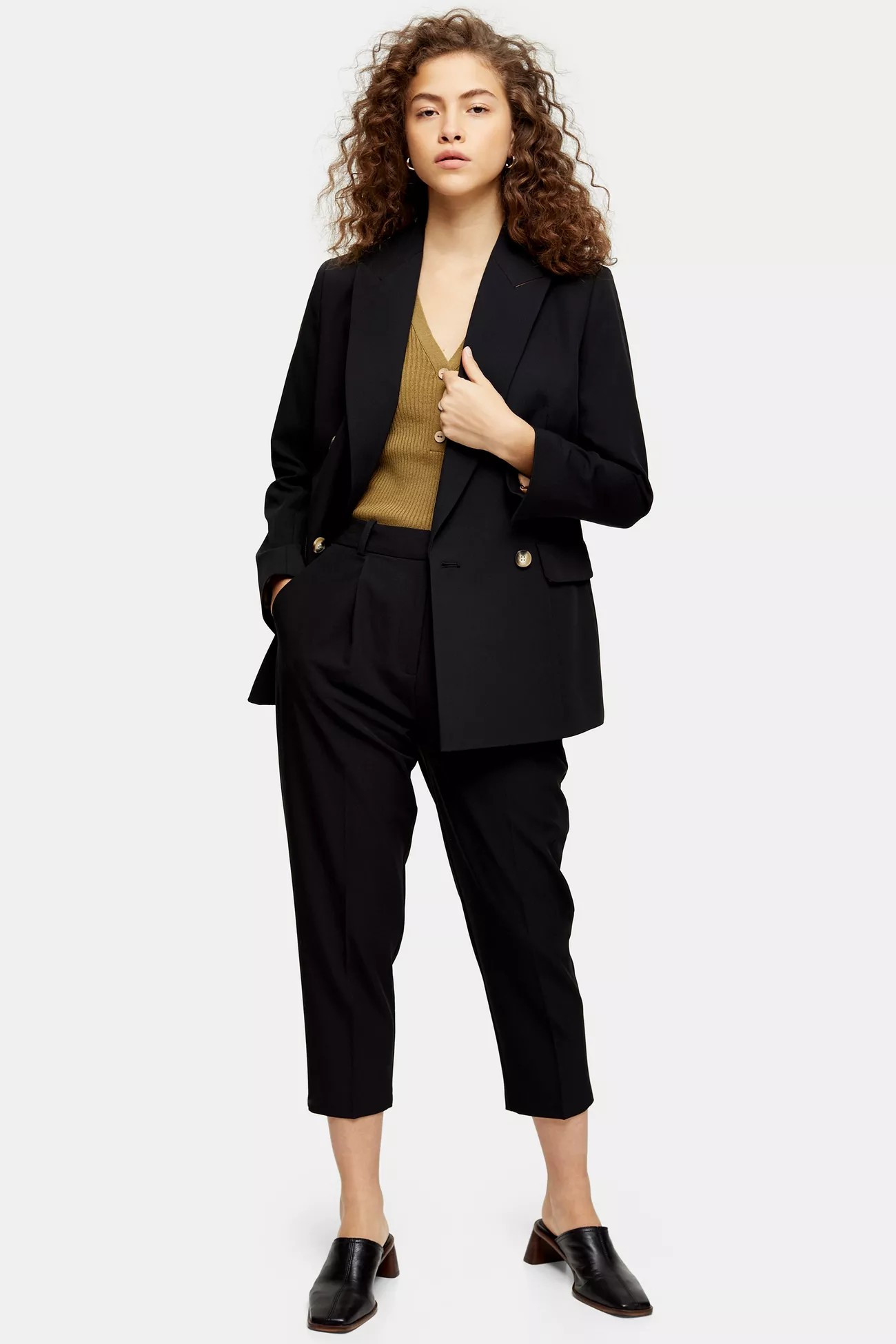PETITE Black Double Breasted Blazer | Topshop US
