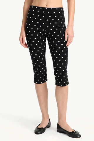Amanda Uprichard Nico Capri Pants in Polka Dot in Black Ivory - Size 0 | Amanda Uprichard