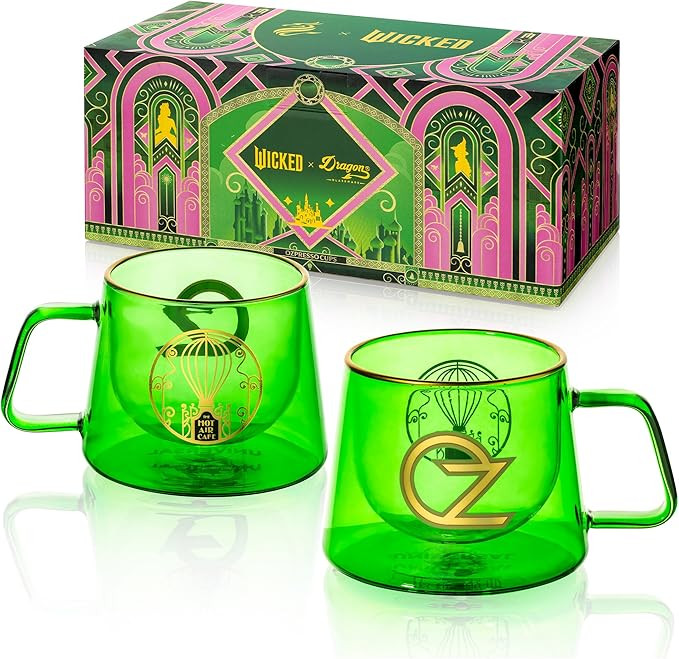 Dragon Glassware x Wicked Ozpresso Cups - 8 oz Espresso Cups Set of 2 - Insulated Double Walled G... | Amazon (US)