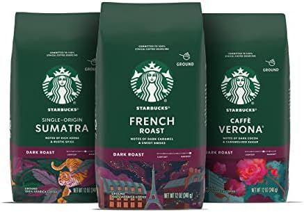 Starbucks Dark Roast Ground Coffee—Variety Pack—3 bags (12 oz each) | Amazon (US)