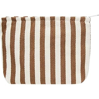 PAZIMIIK Makeup Bag Large Cotton Zipper Pouch for Purse Travel Canvas Make Up Organizer for Women... | Amazon (US)