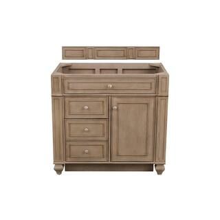 Bristol 36 in. W x 22.5 in. D x 32.8 in. H Single Vanity Cabinet Without Top in Whitewashed Walnu... | The Home Depot