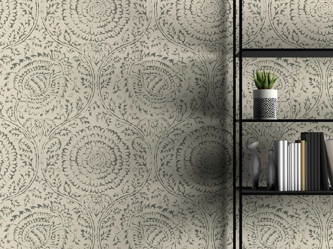 Bohemian Removable Wallpaper Minimalist Wallpaper Peel and Stick Wallpaper brownish beige Color F... | Etsy (US)