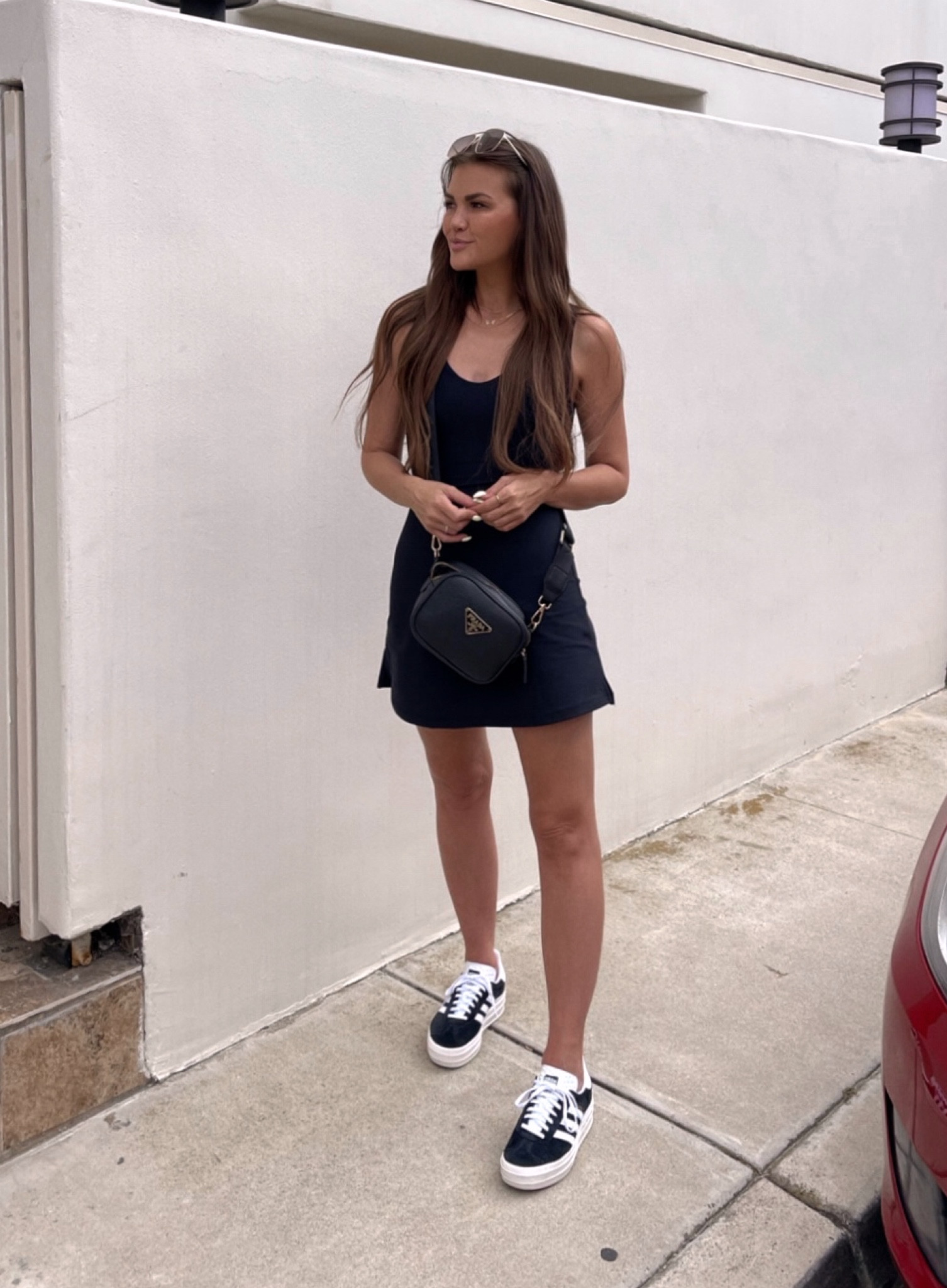 Skatie Jane Tennis Dress 
Adidas Gazelle Bold Sneakers 
Electric Picks Jewelry - Code: WildOne20

#LTKstyletip #LTKshoecrush