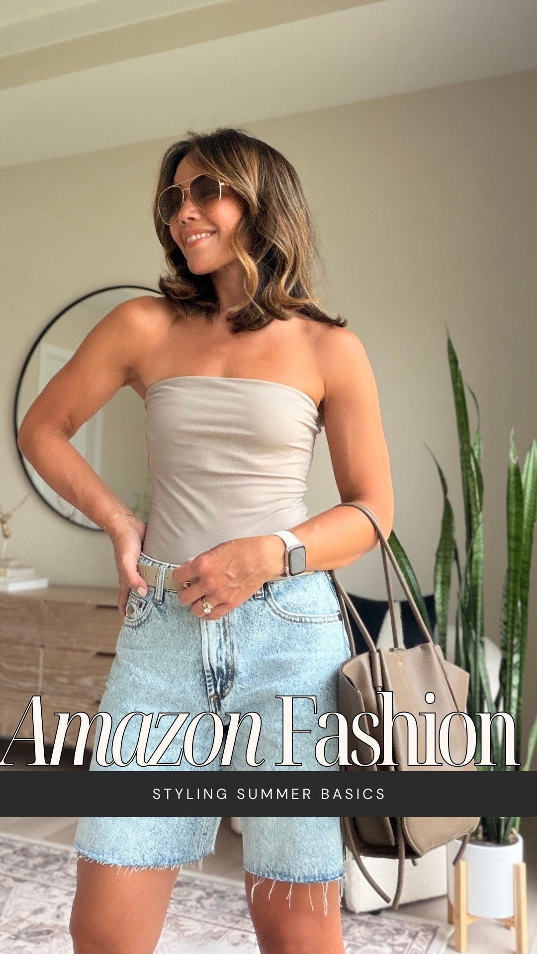 Styling summer basics 🤍

A basic tube top goes a long way when styled well. Wearing it here with long denim shorts, a belt, heels, and a structured leather tote for a more polished take on an everyday look.

This one stays in place thanks to the non-slip design, feels incredibly soft on the skin, and has a double-lined finish that gives it a smooth, flattering fit without being see-through. Such a good staple to style with denim, linen pants, skirts, or layered under lightweight jackets all season long.✨

#LTKootd #LTKgrwm #LTKSeasonal