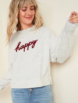 Graphic Crew-Neck Sweatshirt for Women | Old Navy (US)