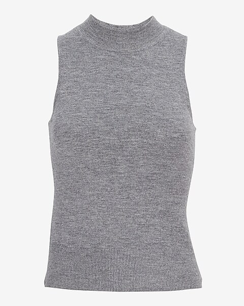 Ultra Soft Mock Neck Sleeveless Sweater Tank | Express
