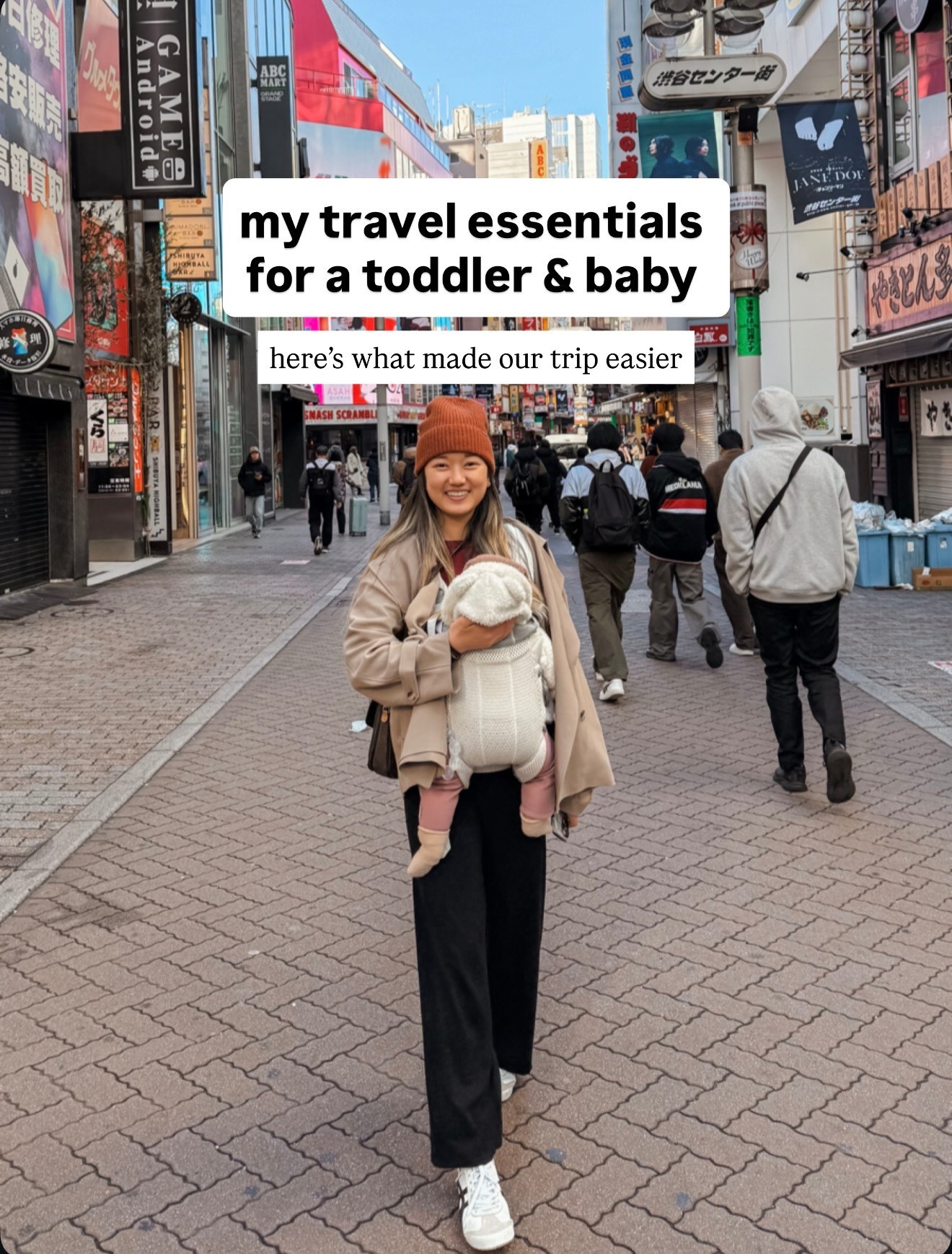 travel essentials for my baby and toddler! we brought all of these items to our 12 day japan trip and i would bring them all again! #travelswithkids #travelessentials #momof2 #japan #tokyo 

#LTKBaby #LTKTravel #LTKKids