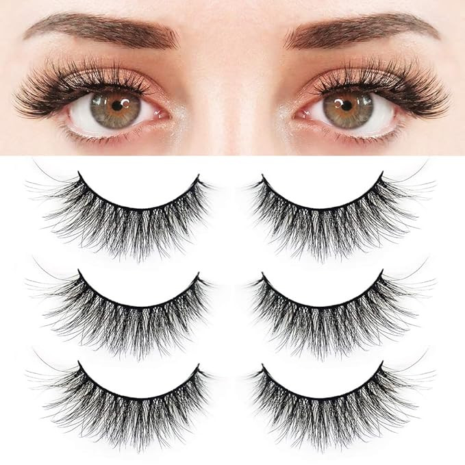 BEPHOLAN 3 Pairs False Eyelashes Synthetic Fiber Material| 3D Mink Lashes| Cat Eyes Look| Reusabl... | Amazon (US)