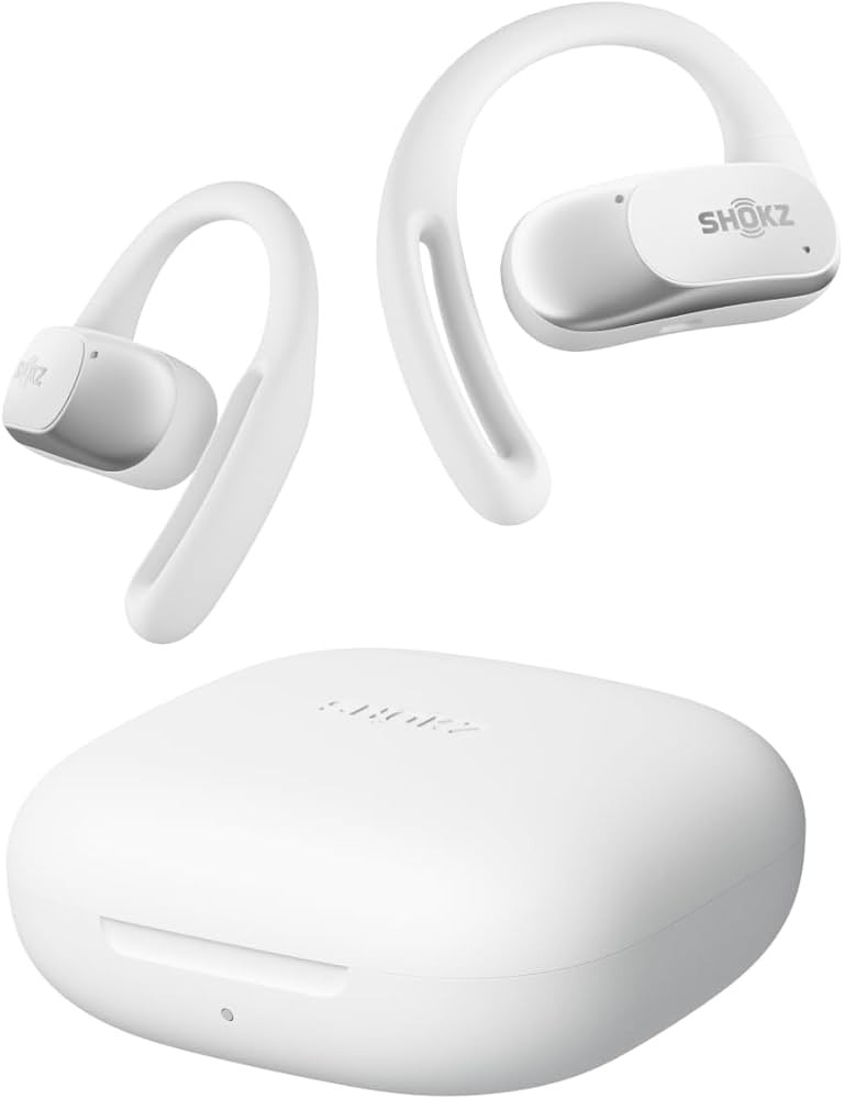 SHOKZ OpenFit Air - Open-Ear Headphones, True Wireless Earbuds, Water Resistant, Secure Earhooks for Daily Use, White | Amazon (US)