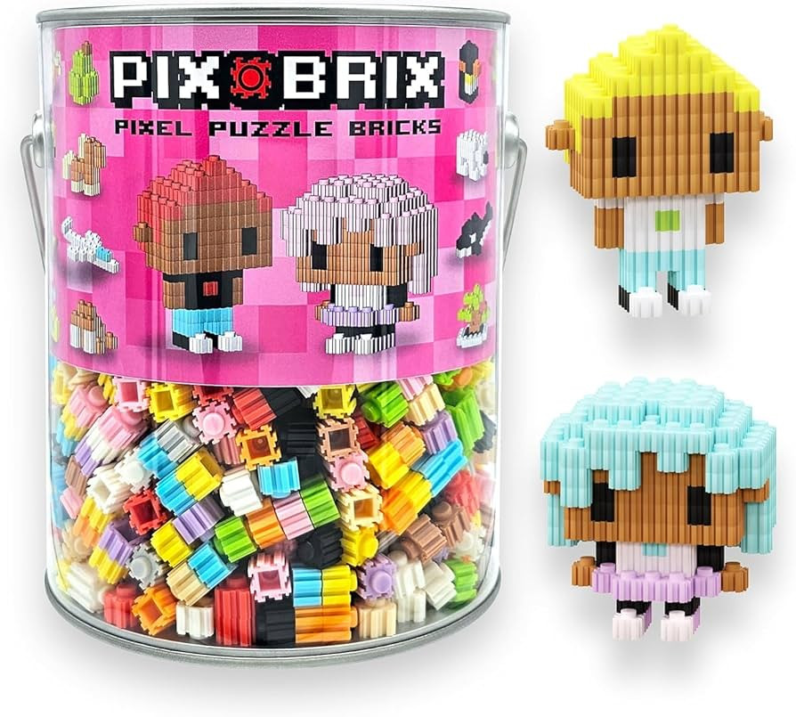 Pix Brix Pixel Art kit Puzzle Bucket - 1,500-Piece Kit with 12-Color Light Palette – Patented I... | Amazon (US)