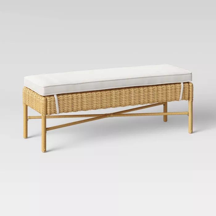 Eliot Closed Weave Patio Dining Bench - Threshold™ | Target