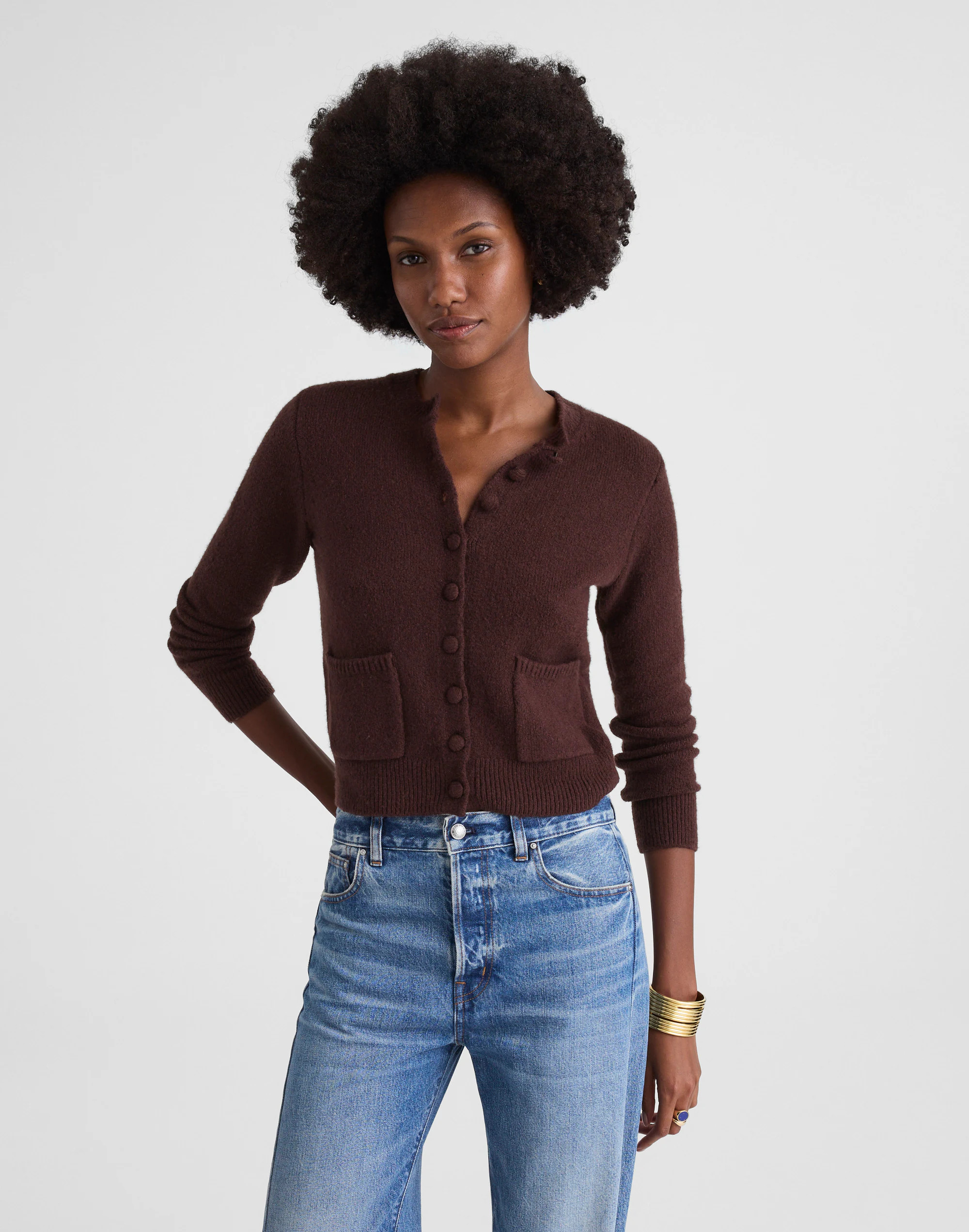 Patch-Pocket Cotton-Blend Cardigan | Madewell