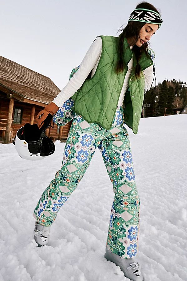 Bunny Slope Printed Ski Pants by FP Movement at Free People, Green Print, S | Free People (Global - UK&FR Excluded)