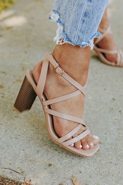 Everyday Nude Strappy Heeled Sandals | Magnolia Boutique
