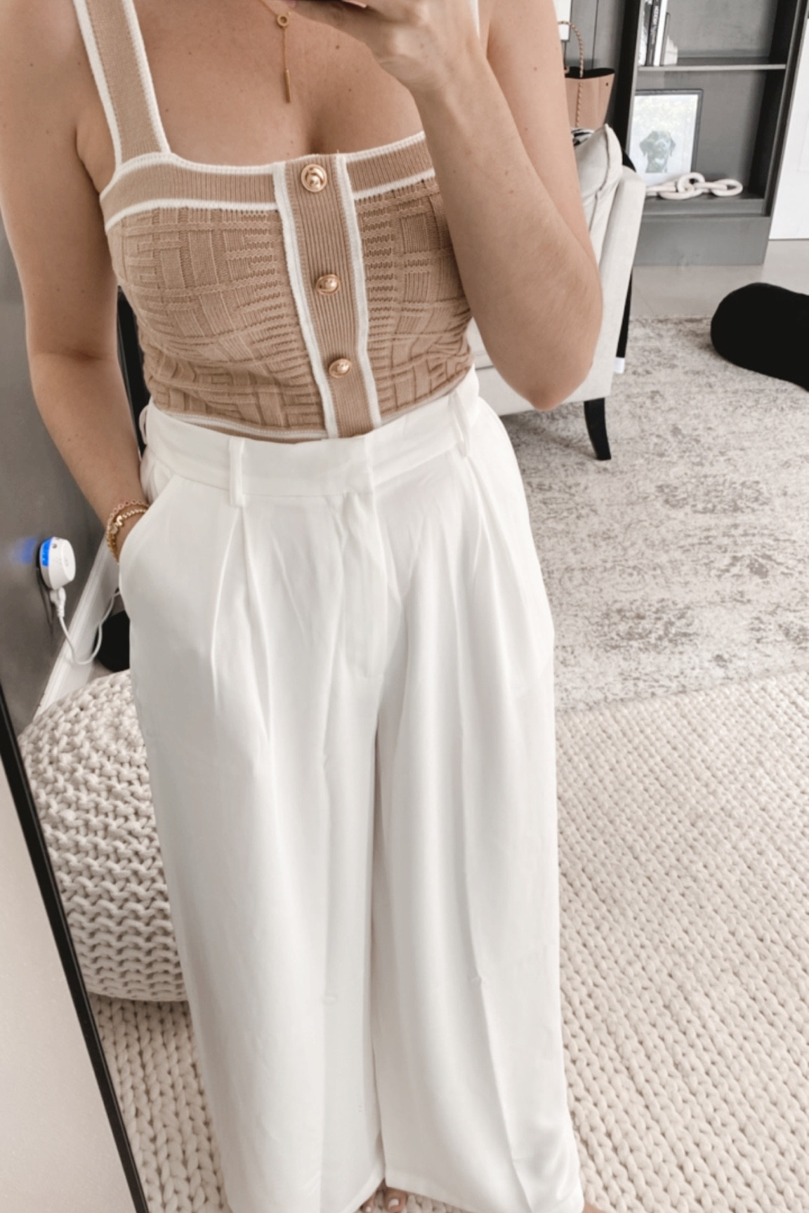 Today’s outfit // palazzo pants + Chanel inspired knit top 🤍✨

#amazon 
#amazonfashion 
#knittop 
#ootd

#LTKFind #LTKunder100 #LTKSeasonal