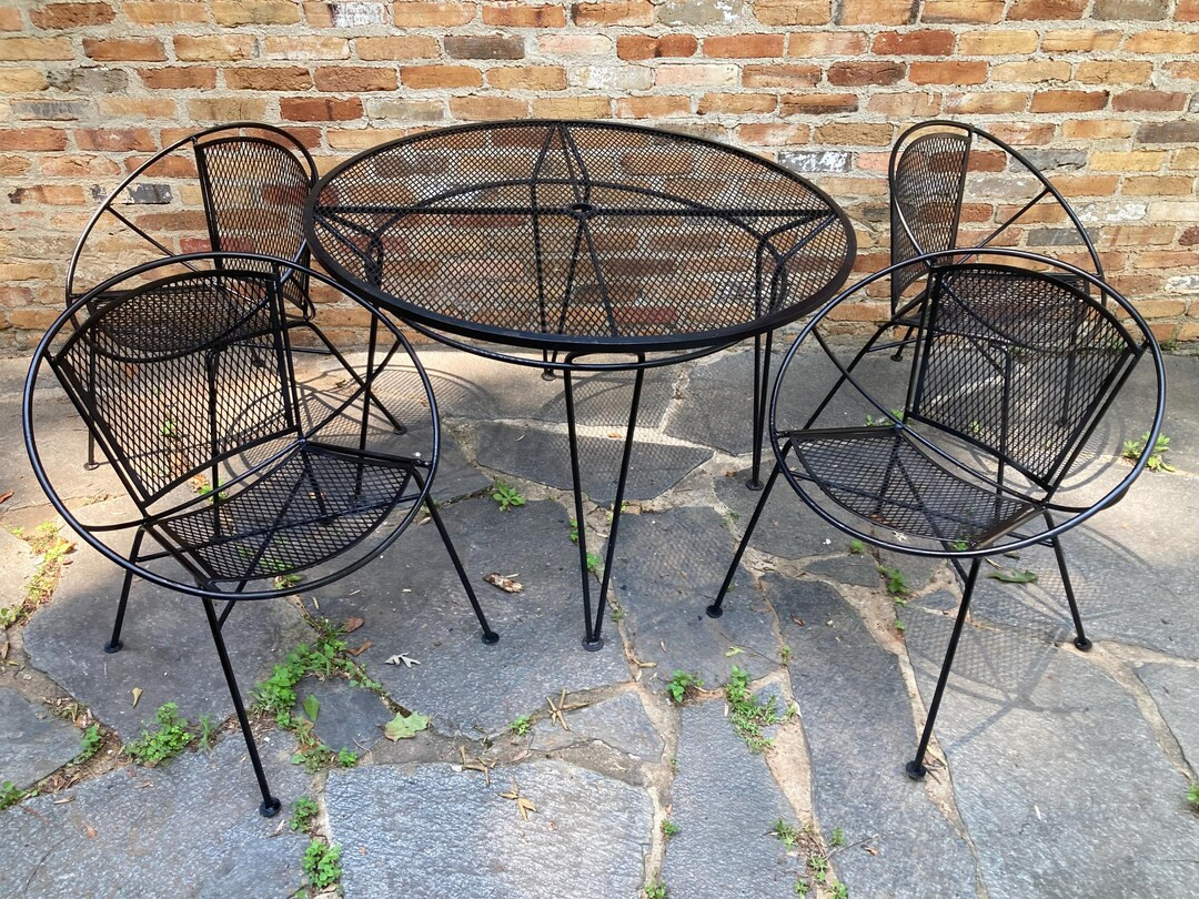 Tempestini for Salterini Atomic Radar Mcm Patio Set - 5 Pieces - Etsy | Etsy (US)