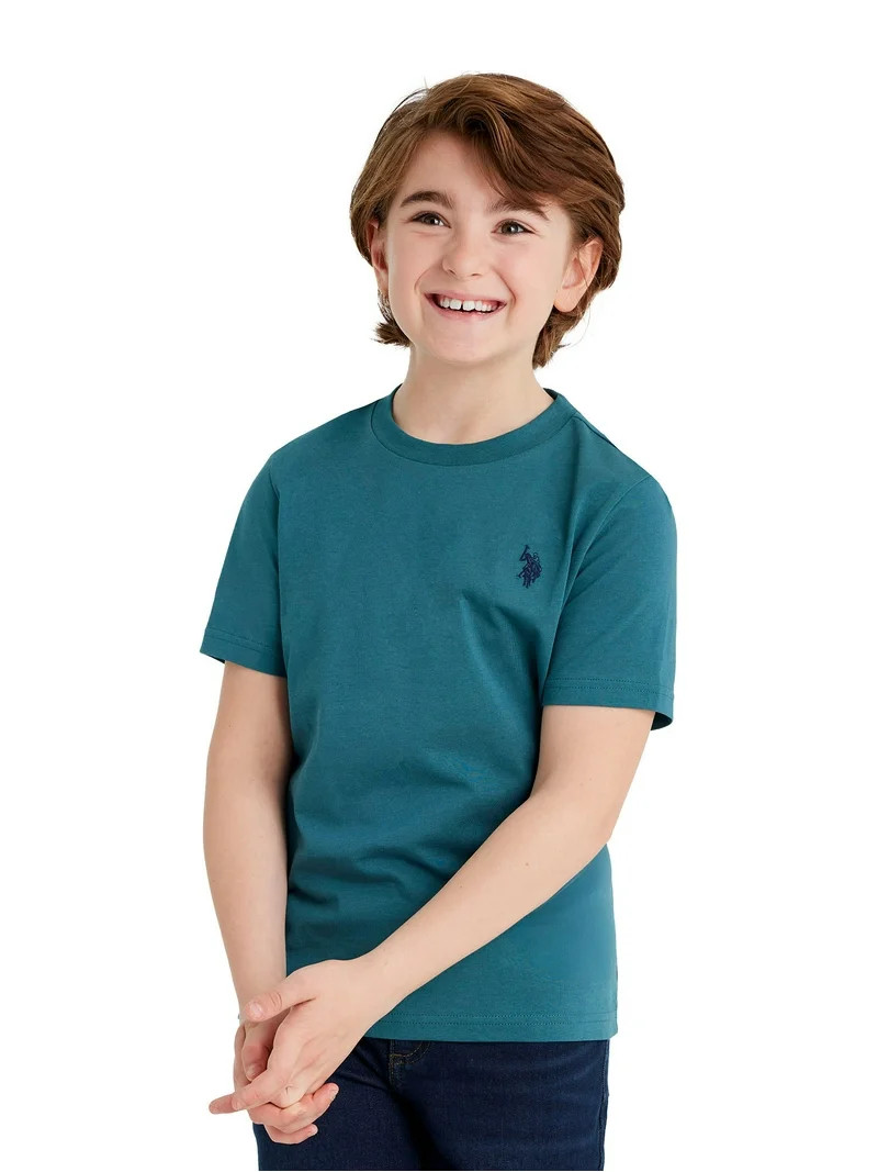 U.S. Polo Assn. Boys Crewneck T-shirt, Sizes 4-18 | Walmart (US)