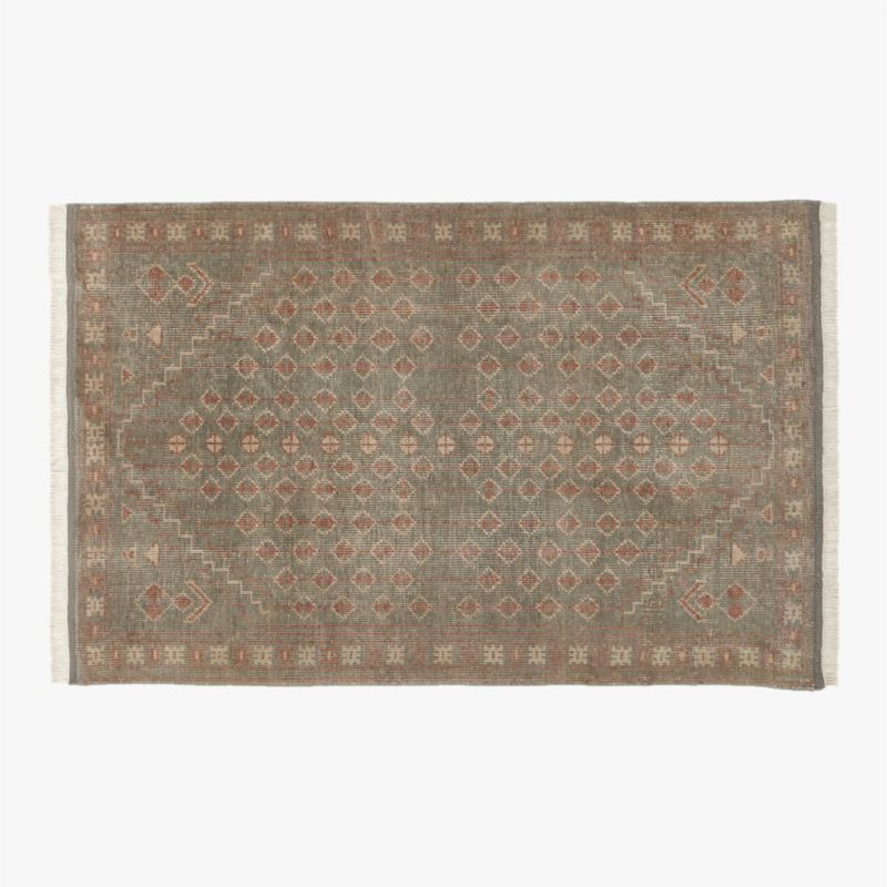Inaz Modern Hand-Knotted Neutral Wool Area Rug 5'x8' | CB2 | CB2