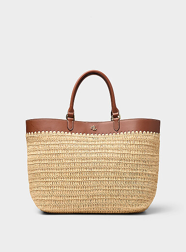 Kyla soft braided straw tote bag | Simons