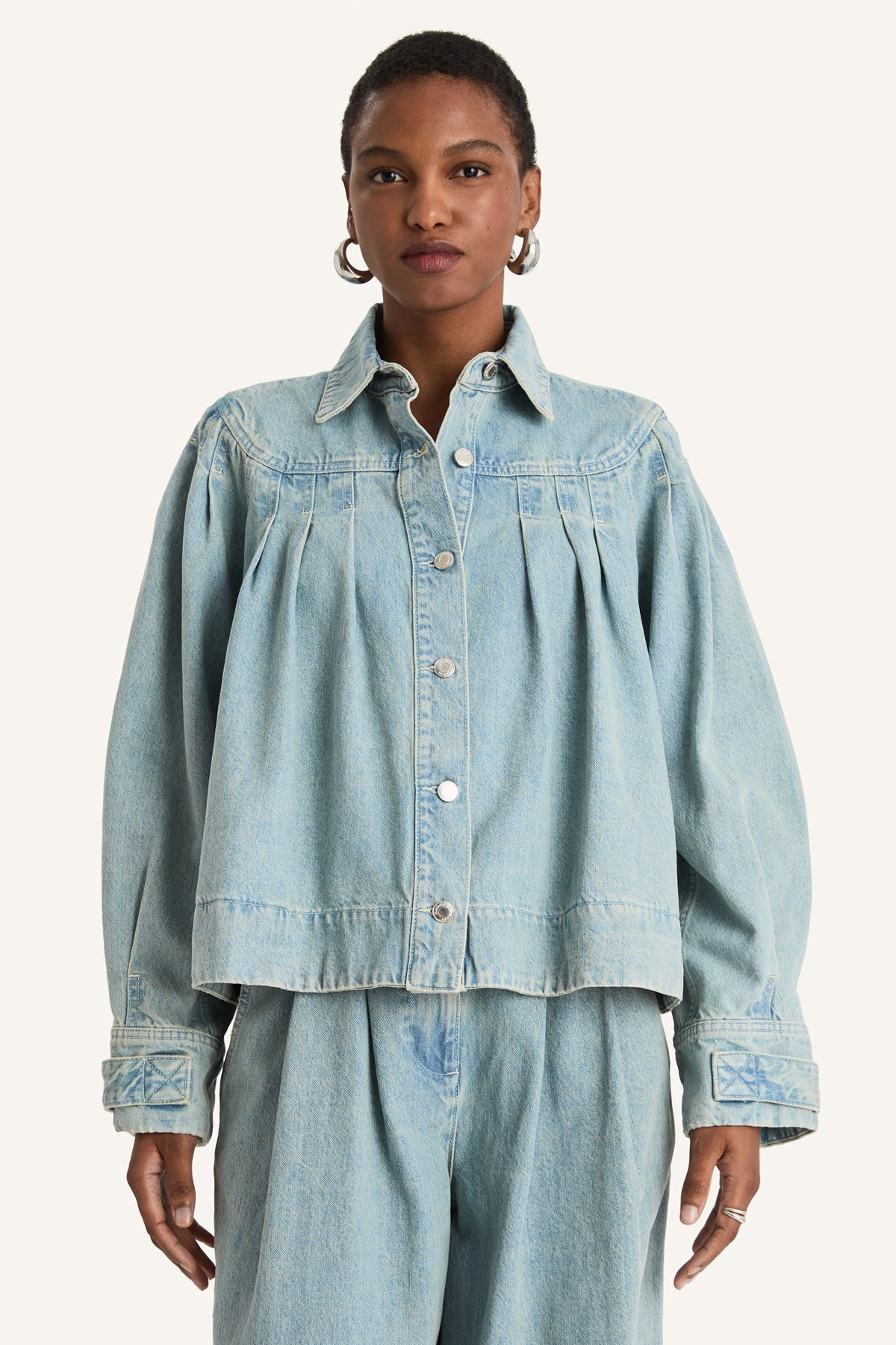 Easton Jacket in Light Wash | Merlette NYC