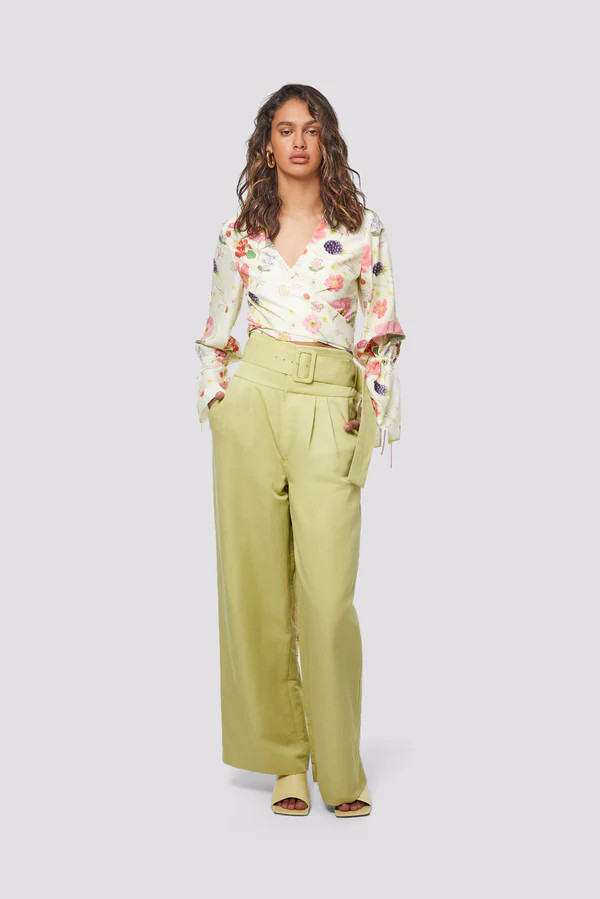 Madagascar Straight Leg Pant - Leek Green | Sunset Lover