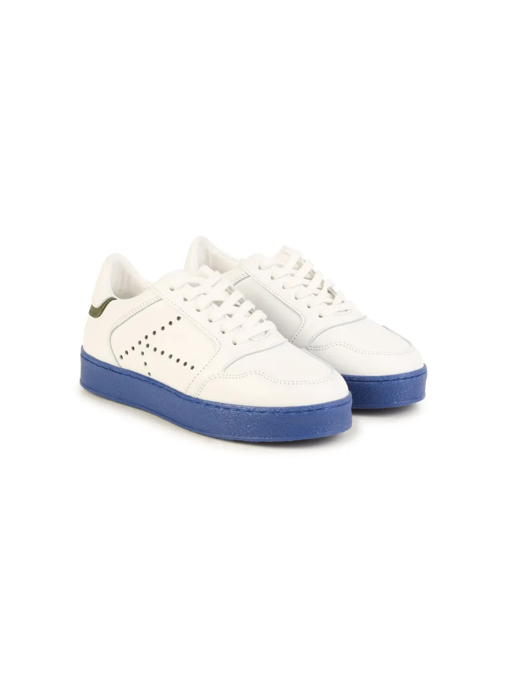 Kenzo Kids nappa-leather lace-up Sneakers  - Farfetch | Farfetch Global