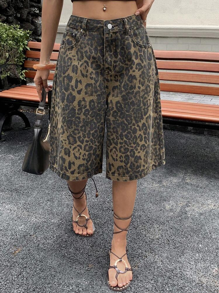 Livesso Women’s Leopard Shorts | SHEIN