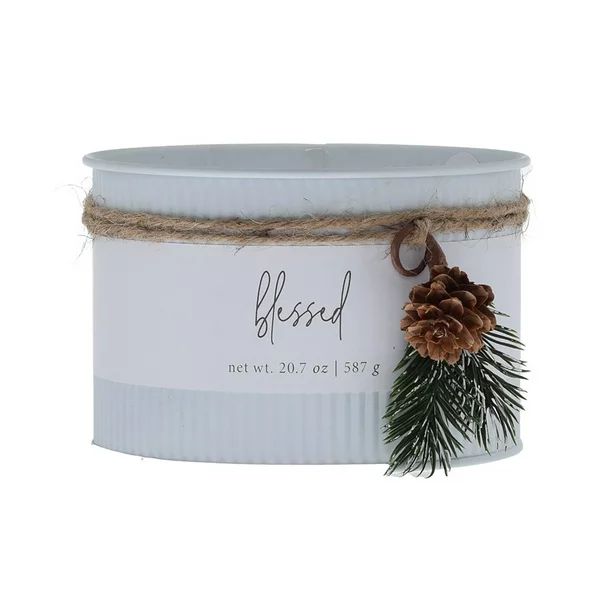 Better Homes & Gardens 21oz Vanilla Bean & Pumpkin Scented 3-Wick Tin 'Blessed' Bell Jar Candle -... | Walmart (US)