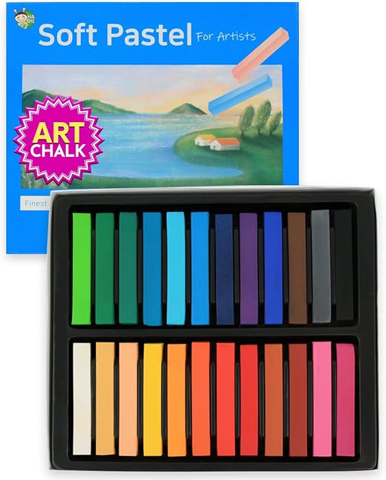 Soft Chalk Pastels, 24 Colors, Long Sticks, Blendable Art Supplies | Amazon (US)