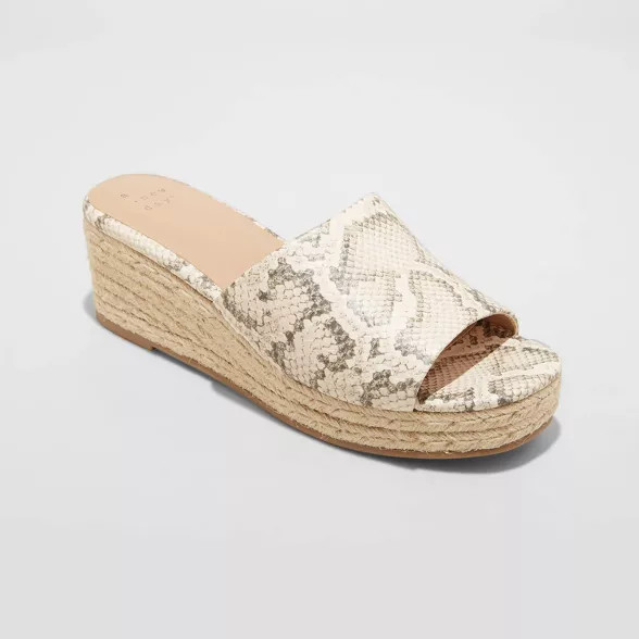 Women's Mavis Espadrille Mule Wedges - A New Day™ | Target