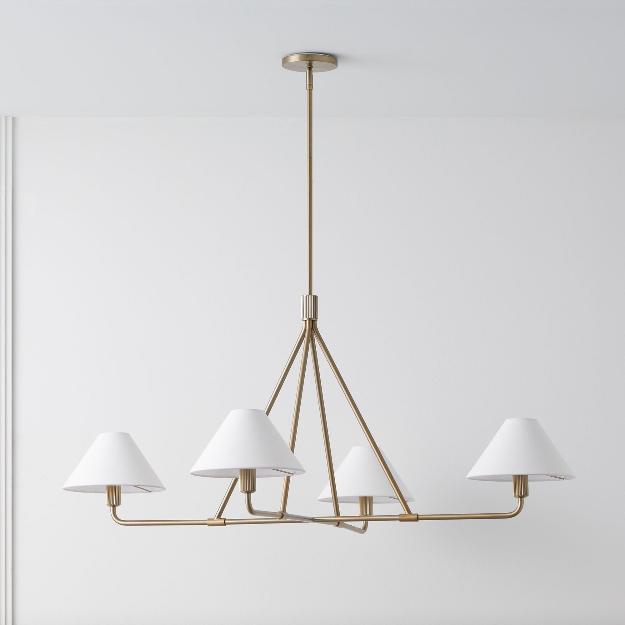 Beatrix Chandelier (46") - Linen Shades | West Elm (US)