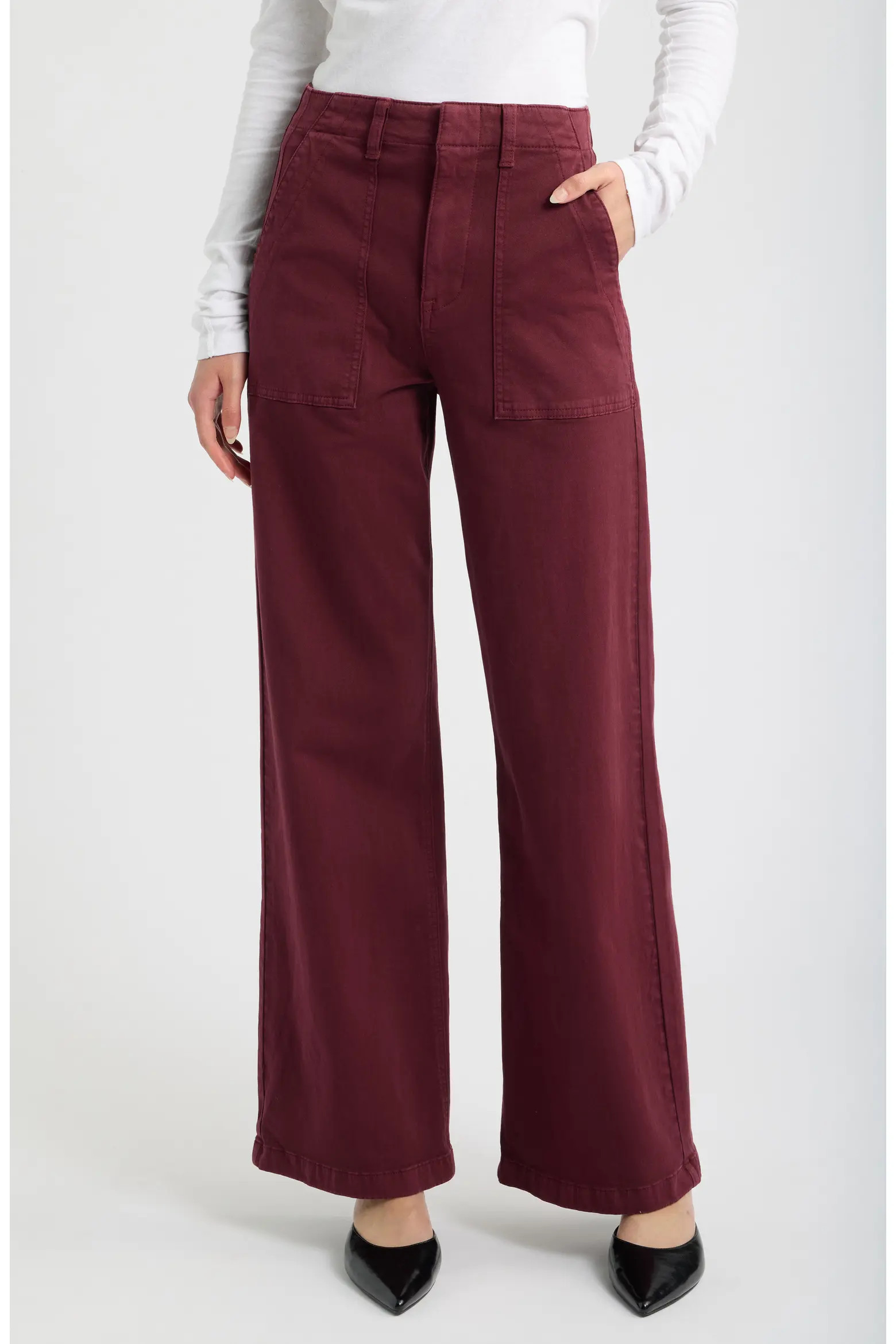 Nicole Stretch Cotton Wide Leg Pants (Women) | Nordstrom | Nordstrom