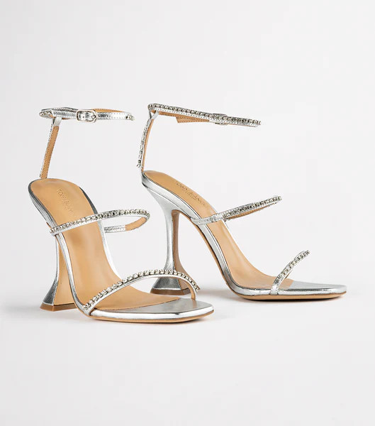 Shy Silver Nappa Metallic Heels | Tony Bianco US