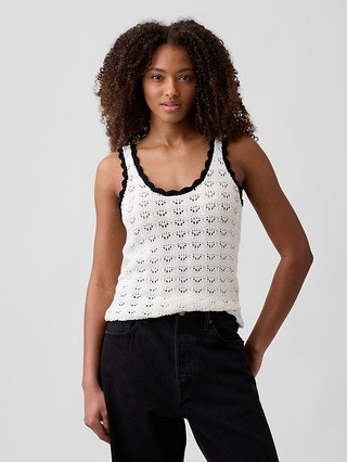 Crochet Scoopneck Tank Top | Gap Factory