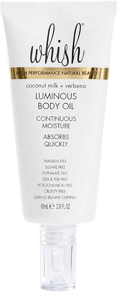 Whish Coconut Milk + Verbena Luminous Body Oil - Moisturizing Scented Body Oil with Peptides & Jo... | Amazon (US)