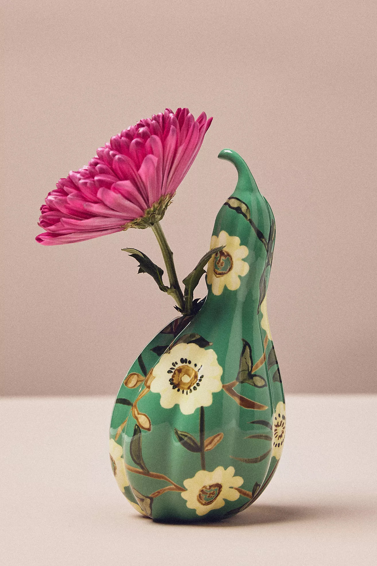Bonnie Handpainted Floral Stoneware Gourd Bud Vase | Anthropologie (US)